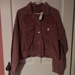 American Eagle Women's Corduroy Jacket - Mauve